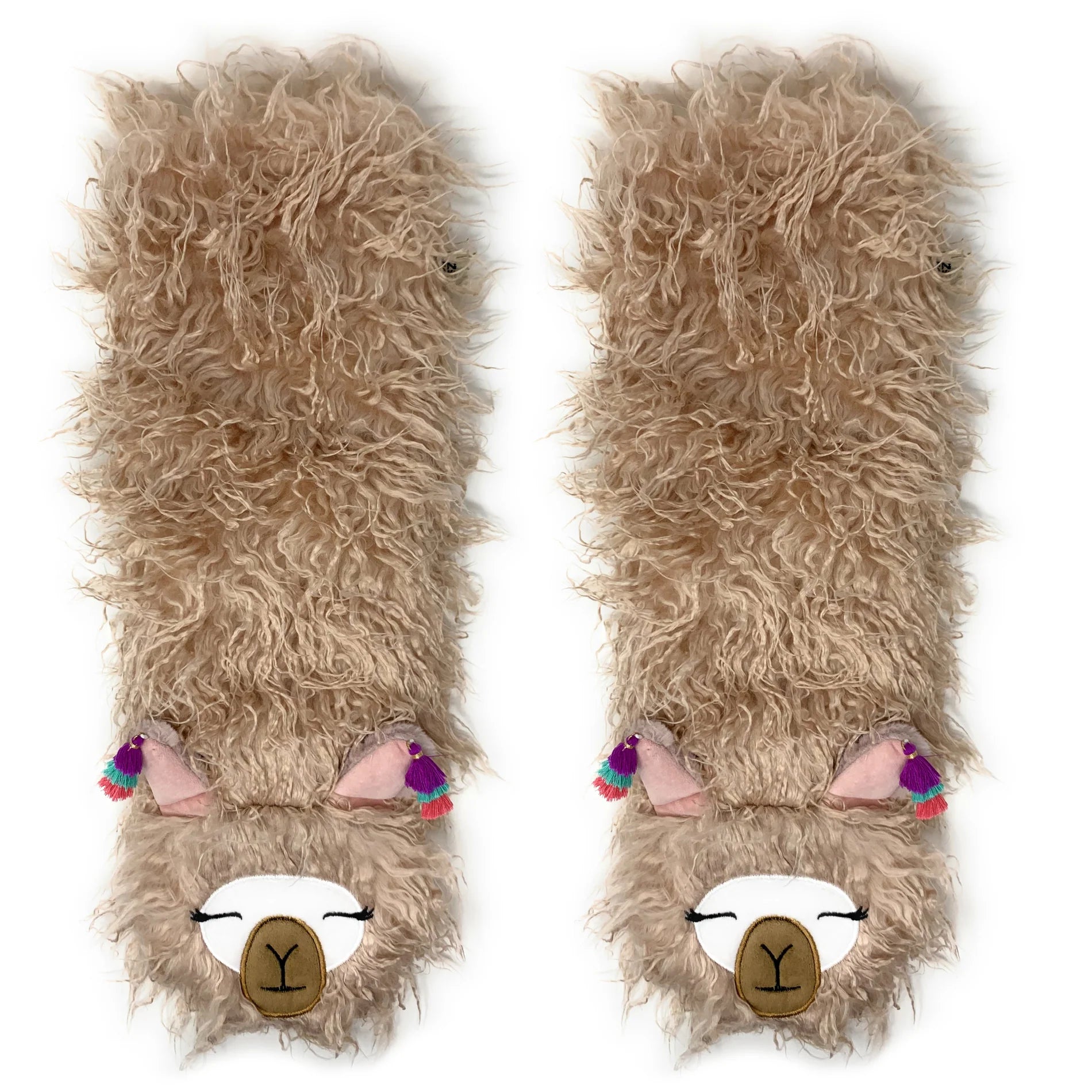 Women's "Llama Llama White" Plush Slipper Socks