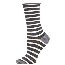 Women's Bamboo "Sailor Stripe" Roll Top Socks