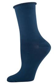 Women's Bamboo "Solid" Roll Top Socks
