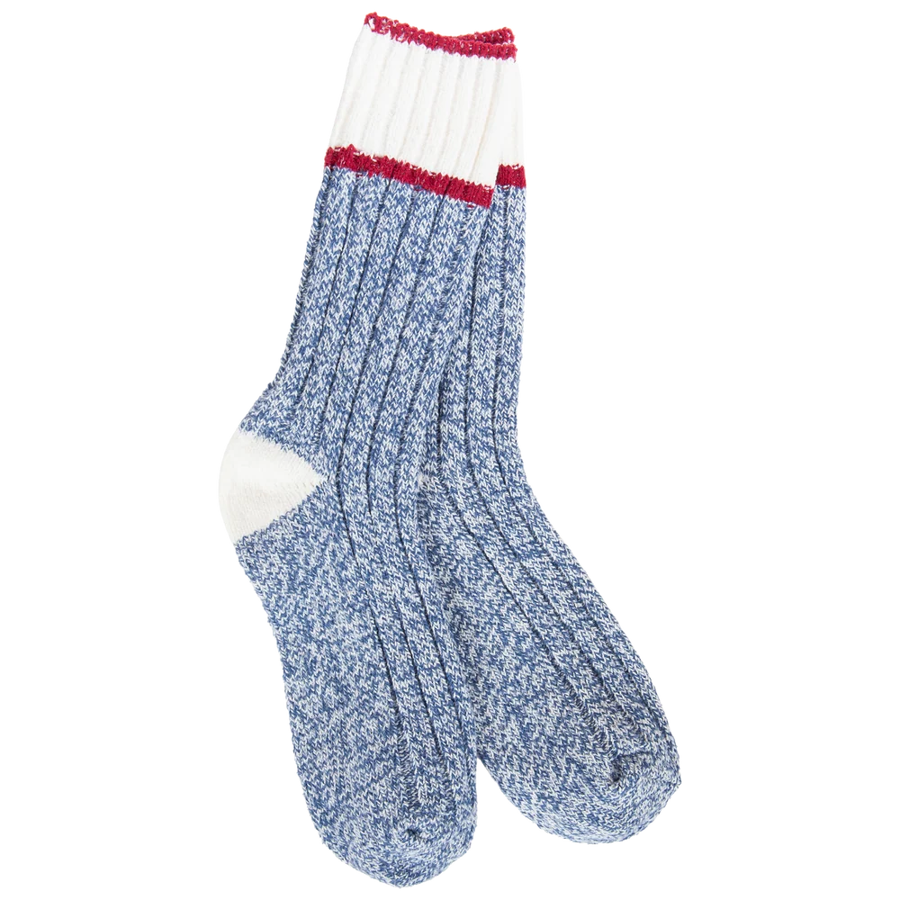 Soft "Weekend Ragg Color Block Crew" Socks