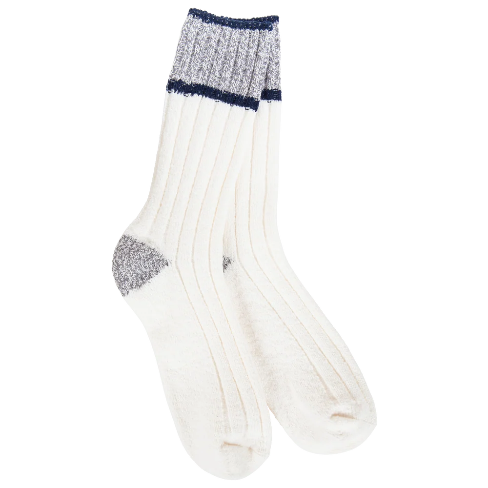 Soft "Weekend Ragg Color Block Crew" Socks