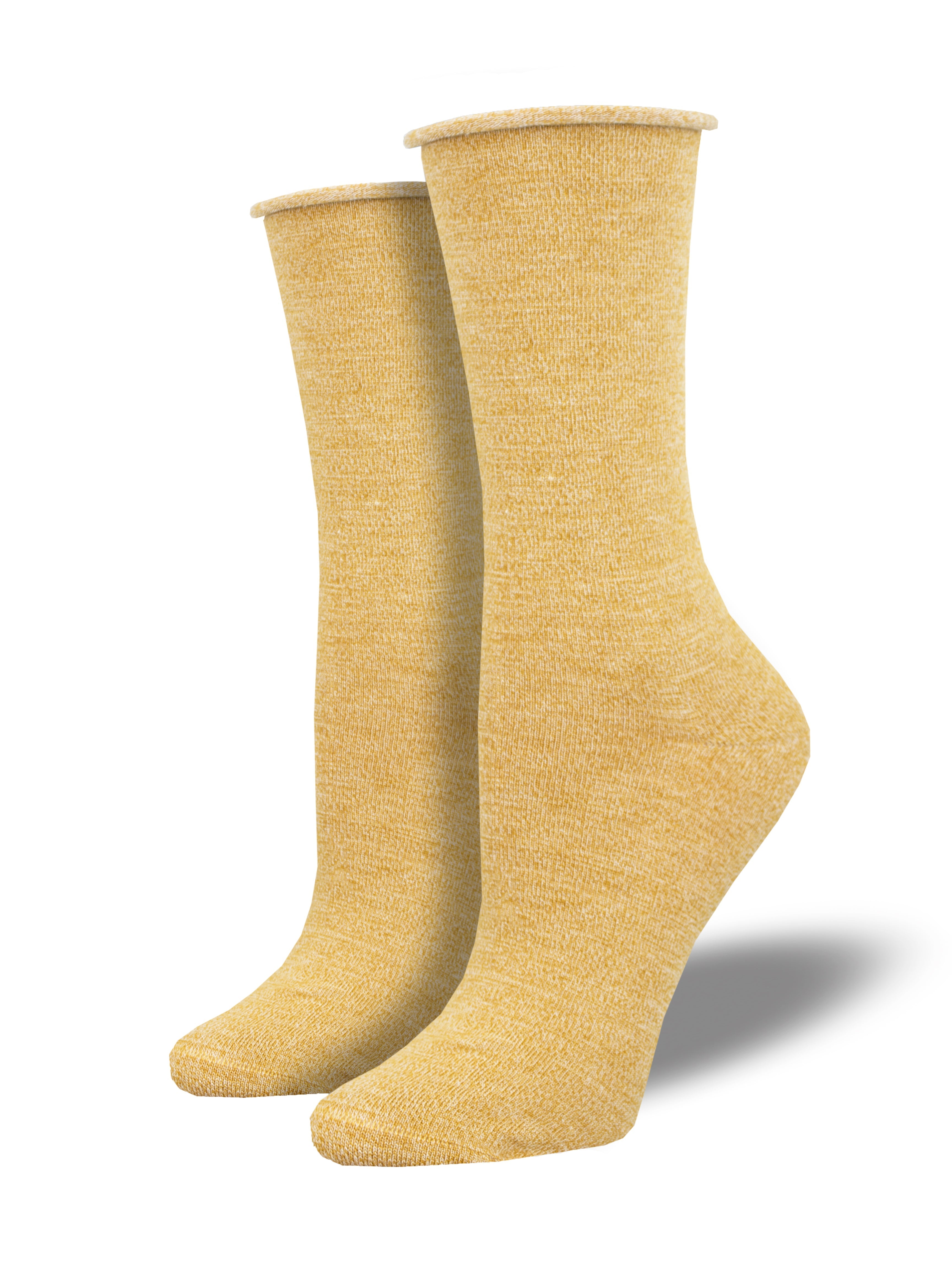 Women's Bamboo "Solid" Roll Top Socks