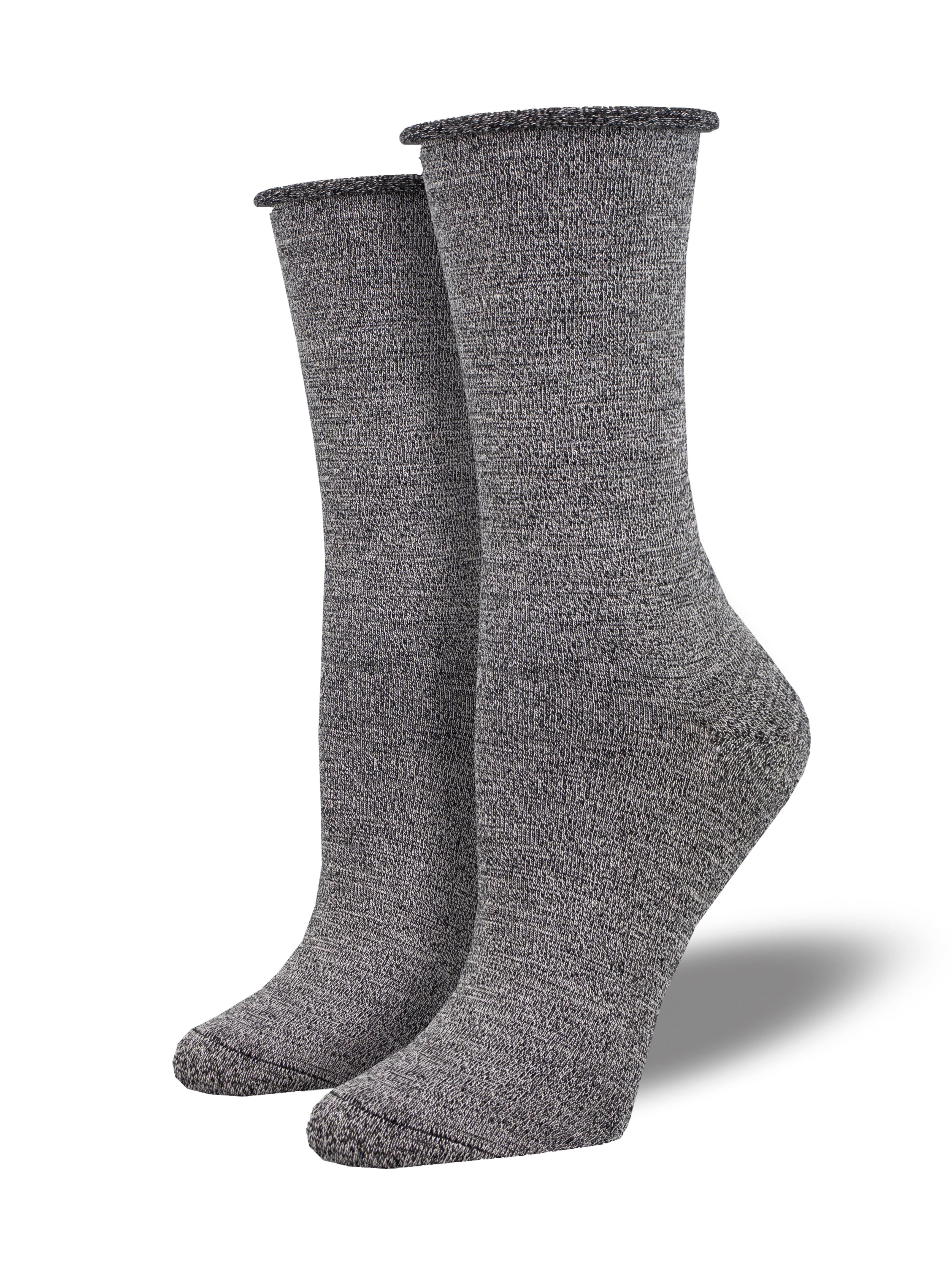 Women's Bamboo "Solid" Roll Top Socks