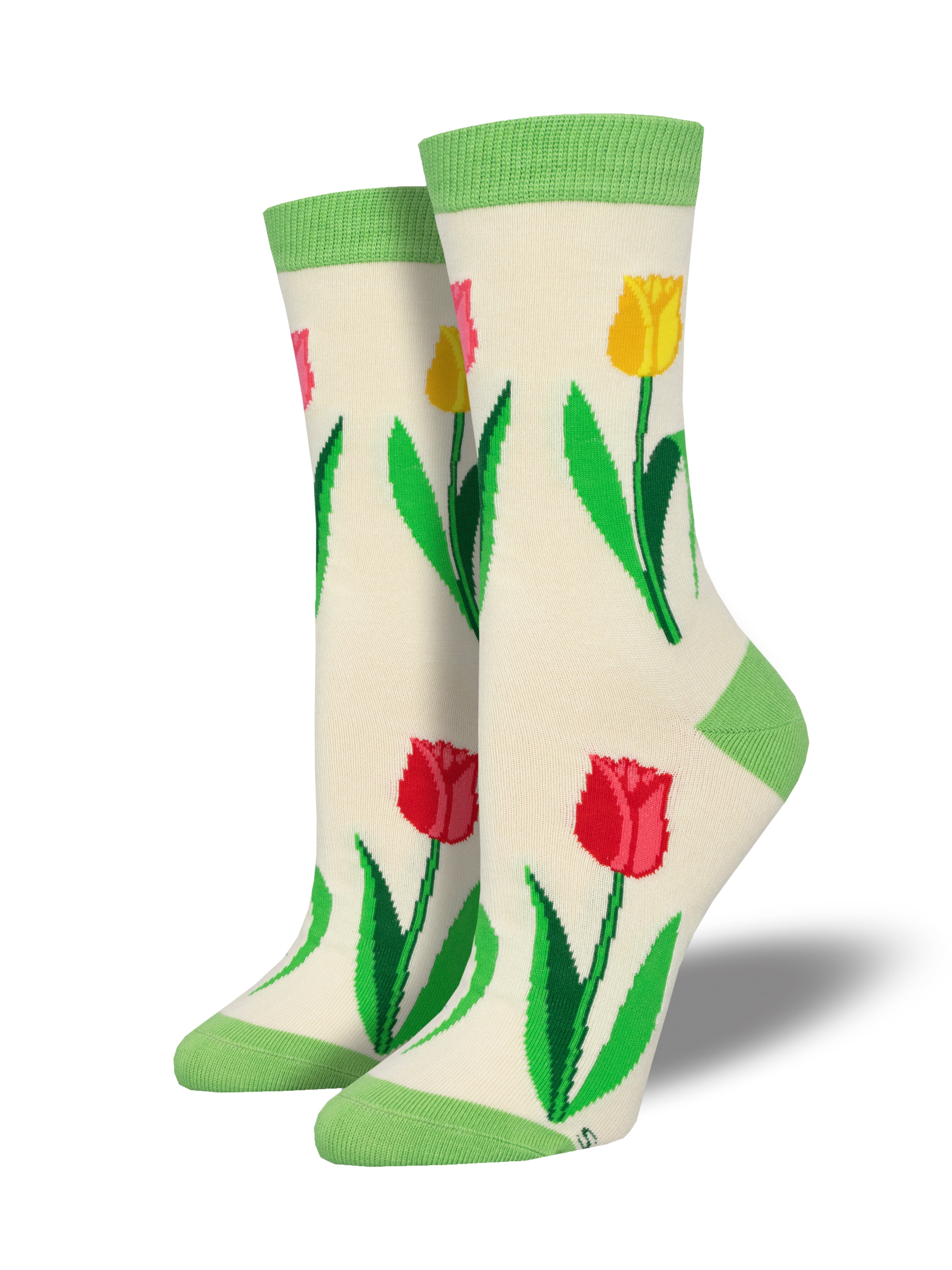 Women's Bamboo "Spring Tulips" Socks